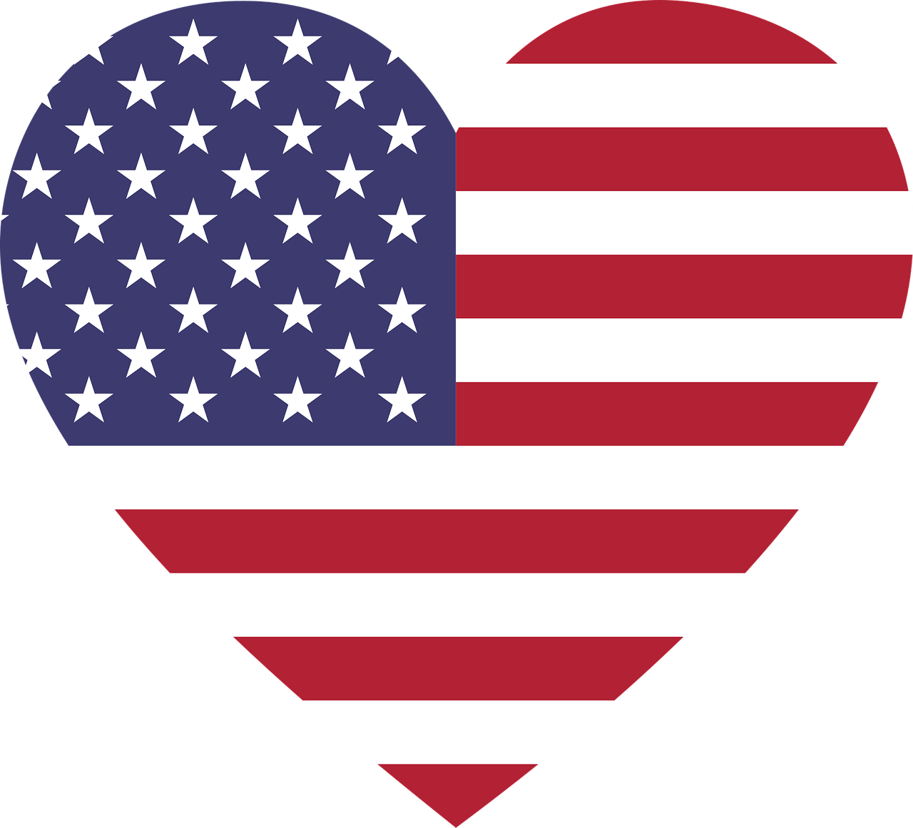 america, heart, love, flag, united states, usa, decorative, decoration, ornamental